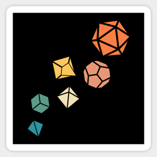 Spiral Polyhedral Dice Set Tabletop Roleplaying RPG Gaming Addict Sticker